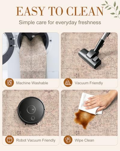 OLANLY 2x10 Washable Runner Rug, Soft Non Slip Carpet for Hallway Kitchen
