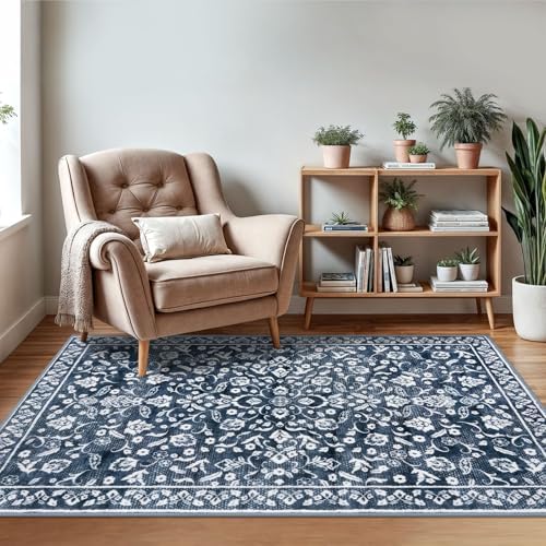 Vintage Washable Rugs for Entryway 3x5 Area Rug Non Slip Door Mat