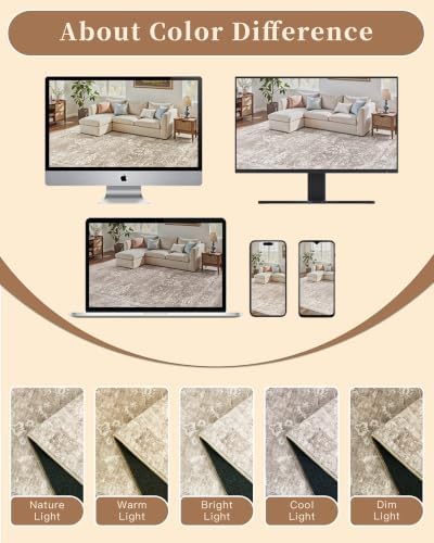 Madane Runner Rug 3x10 for Hallway, Kitchen Non-Slip Runner Rug Brown/Sand