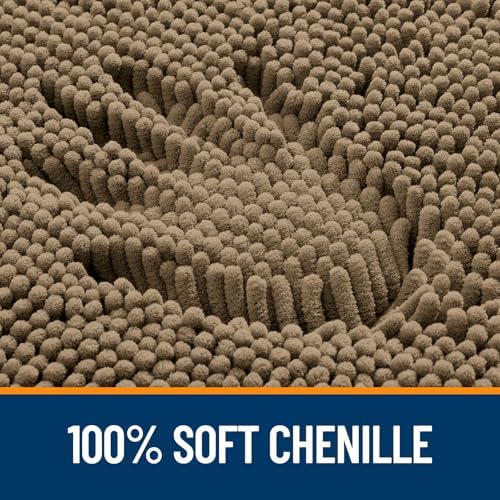 OLANLY Bathroom Runner Rugs 59x24, Extra Soft Absorbent Chenille Bath Rugs