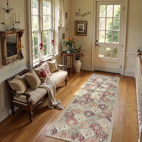 Lahome Moroccan Hallway Rug, 2x5 Soft Washable Kitchen Runner Rug Non Slip