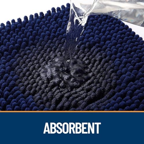 OLANLY Dog Door Mat for Muddy Paws 54x24, Super Absorbent Chenille Mud Mat