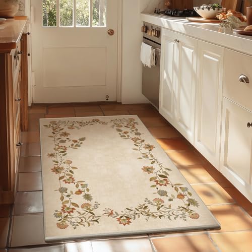3x5 Washable Area Rug for Entryway: Small Bedroom Rug Non Slip Throw Carpet