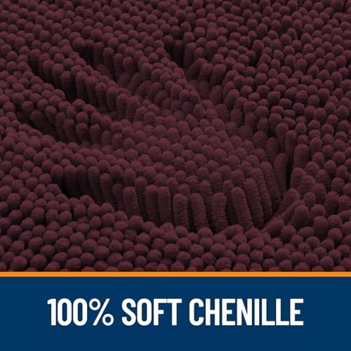 OLANLY Bathroom Rugs 32x20, Extra Soft Absorbent Chenille Bath Rugs