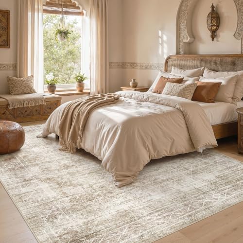 cotiled Boho 8x10 Area Rugs for Living Room: Large Moroccan Washable Rug