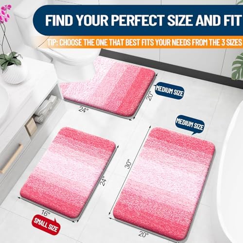 OLANLY Bathroom Rugs Mat 34x21, Extra Soft Absorbent Microfiber Bath Rugs