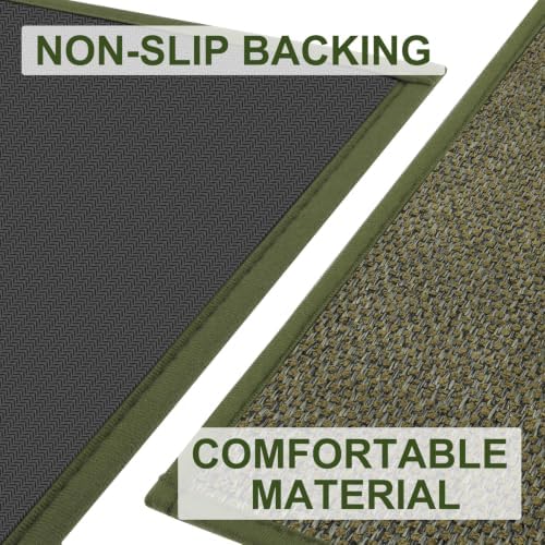 LEKEEPGO Door Mat Indoor Entrance, Indoor Door Mat, 24"x47", Olive Green