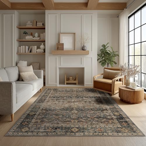 Ruaruarug Washable Area Rug 4×6 for Living Room, Ultra Soft, Camel
