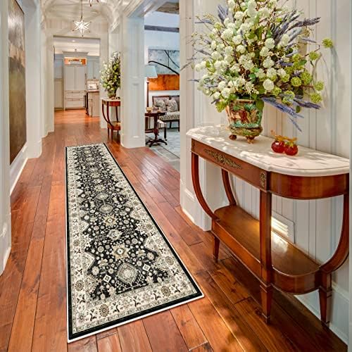 Washable Hallway Runner Rug 2x10: Non Slip Runner Rugs with Rubber Backing