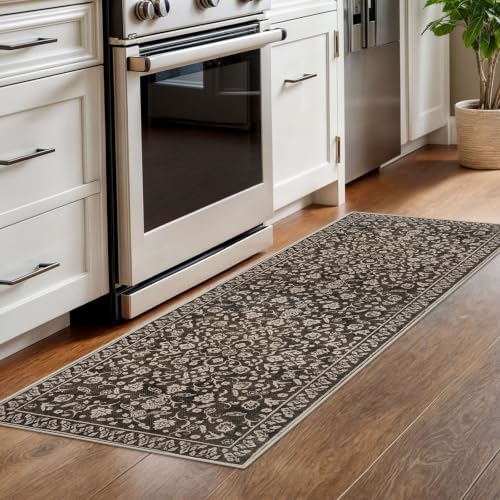Washable Vintage 2x6 Runner Rug Non Slip Runners for Hallway