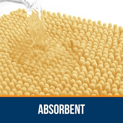 OLANLY Bathroom Rugs 34x21, Extra Soft Absorbent Chenille Bath Rugs