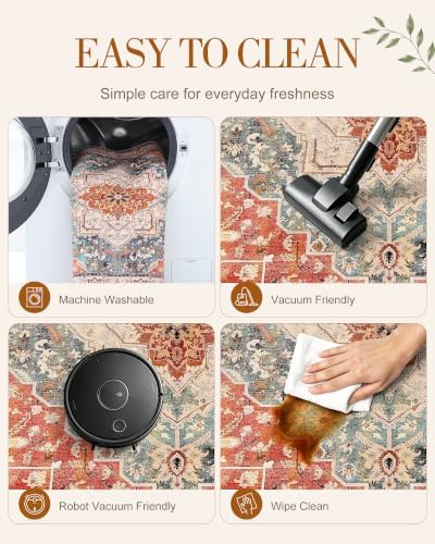 OLANLY 2x8 Washable Runner Rug, Soft Non Slip Carpet for Hallway Kitchen