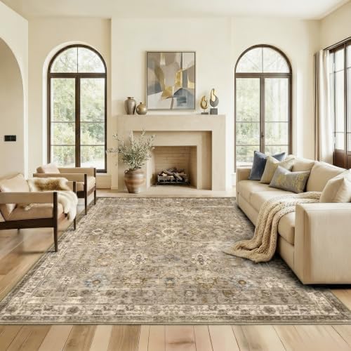 9x12 Area Rugs Washable Large Vintage Rug for Living Room Bedroom