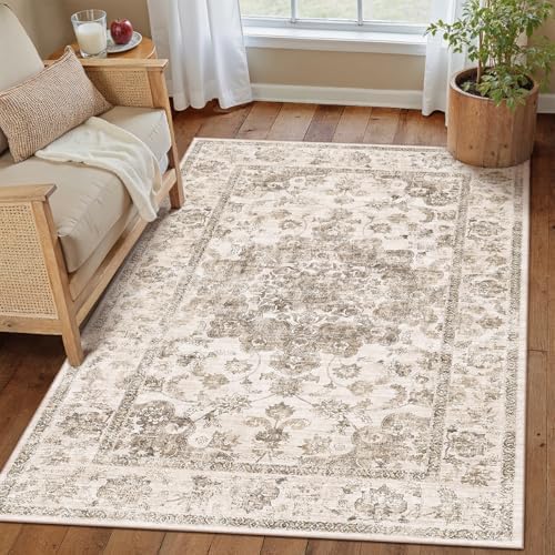 4x6 Brown Neutral Area Rug
