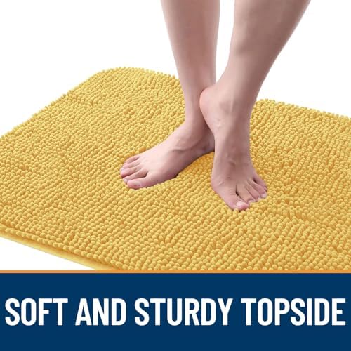 OLANLY Dog Door Mat for Muddy Paws 36x24, Super Absorbent Chenille Mud Mat