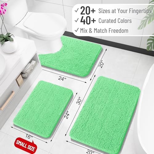 OLANLY Bathroom Runner Rugs 45x27, Extra Soft Absorbent Chenille Bath Rugs