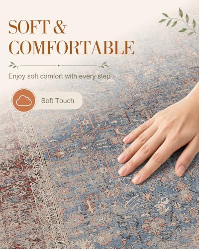 OLANLY 2x8 Washable Runner Rug, Soft Non Slip Carpet for Hallway Kitchen