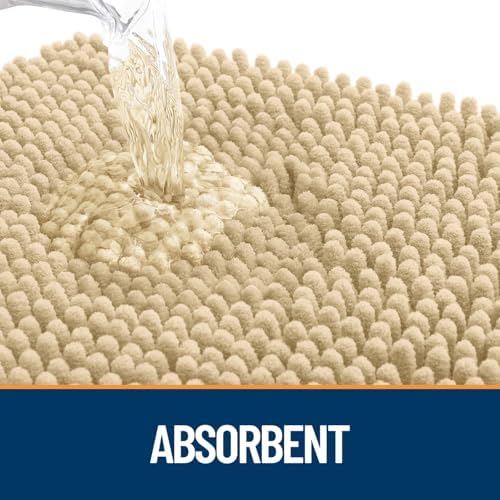 OLANLY Dog Door Mat for Muddy Paws 45x27, Super Absorbent Chenille Mud Mat