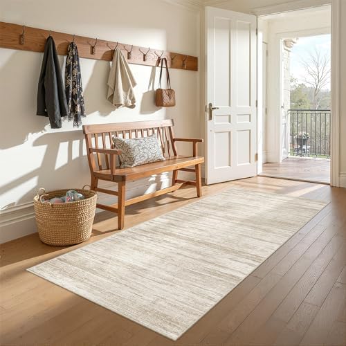 3x6 Runner Rug Non Slip,Washable Hallway Runner Rug,Brown