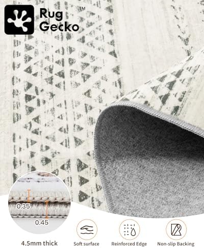 Miukiki 8x10 Area Rug for Living Room, Washable Soft Non Slip Rug Grey
