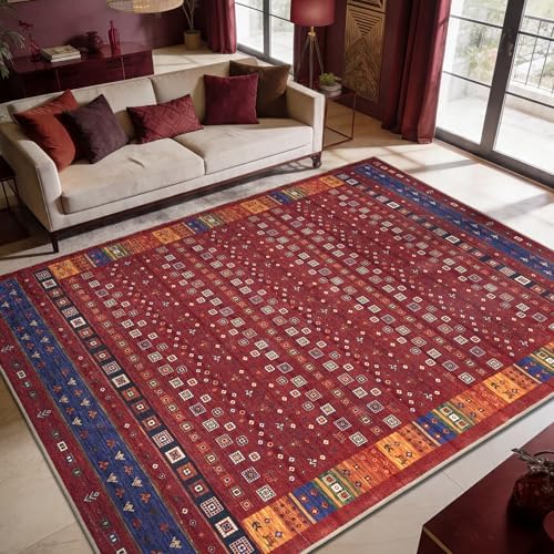 Keen Home Design Vintage Washable Area Rug, Non-Slip Low Pile, 6x9