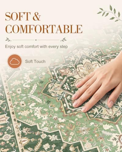 OLANLY 2'6"x14' Washable Runner Rug, Non Slip Carpet for Hallway Kitchen