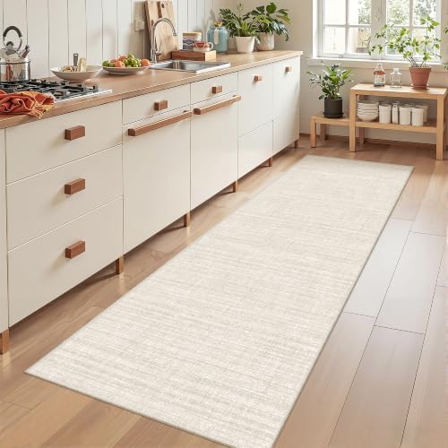 2x8 Runner Rug Non Slip,Washable Hallway Runner Rug,Beige