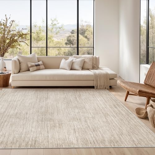Valenrug Washable Rugs 5x7, Non Slip Large Area Rugs for Living Room, Brown