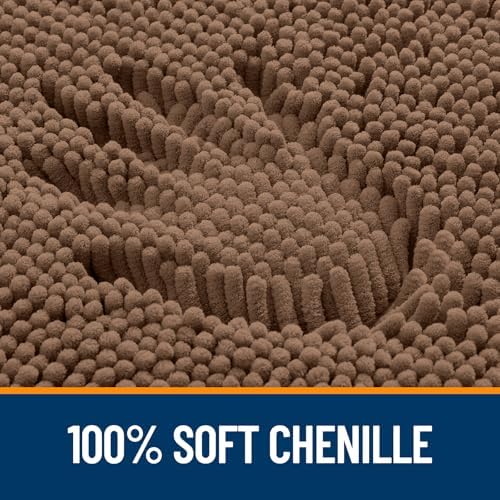 OLANLY Bathroom Runner Rugs 47x20, Extra Soft Absorbent Chenille Bath Rugs