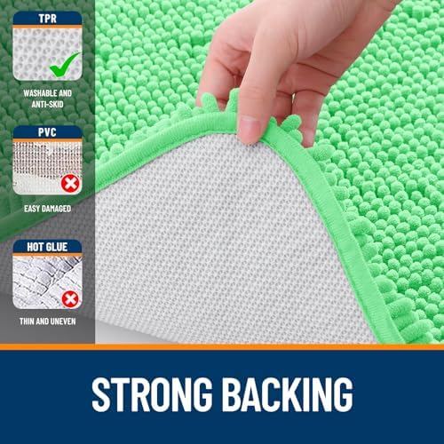 OLANLY Large Bathroom Rugs 50x30, Extra Soft Absorbent Chenille Bath Rugs