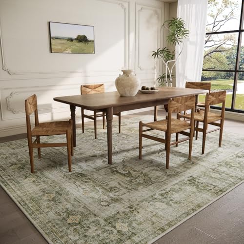 Area Rugs 9x12 Living Room: Washable Bedroom Rug Non Slip Boho Large Carpet