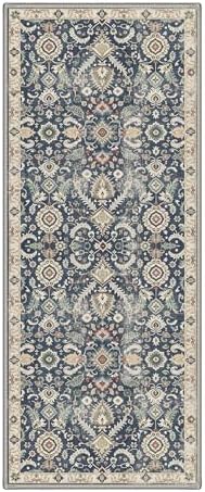 Bavni 2X5 Washable Hallway Runner Rug, Boho Floral Non Slip
