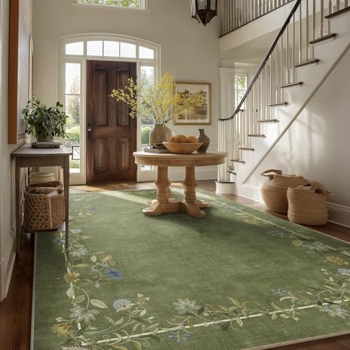 10x12 Area Rugs for Living Room: Washable Bedroom Rug Non Slip Large Carpet