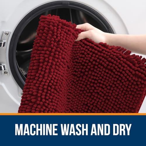 OLANLY Bathroom Rugs 30x20, Extra Soft Absorbent Chenille Bath Rugs