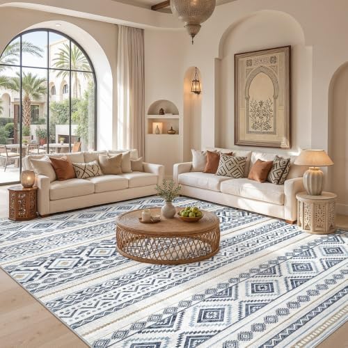 cotiled Boho 6x8 Area Rugs for Living Room: Soft Moroccan Washable Rug
