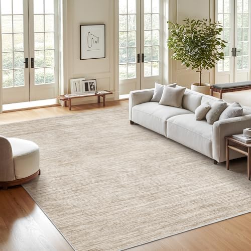 Valenrug Washable Rugs 5x7, Non Slip Large Area Rugs for Living Room, Brown