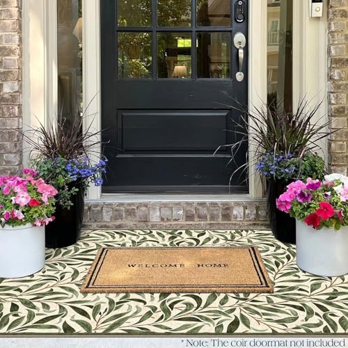 3x5 Leaf Entry Rug - Washable Indoor Outdoor Mats for Front Door