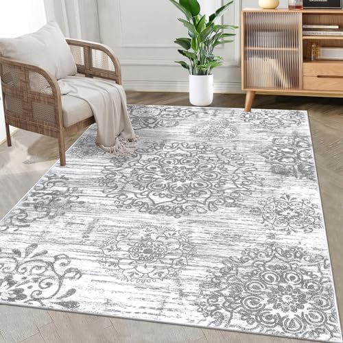 HEBE Area Rug for Entryway 3'x5', Washable Non Slip Boho Bedroom Rug