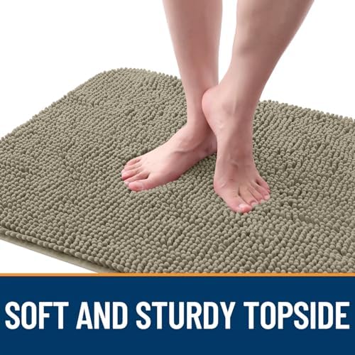 OLANLY Dog Door Mat for Muddy Paws 40x32, Super Absorbent Chenille Mud Mat