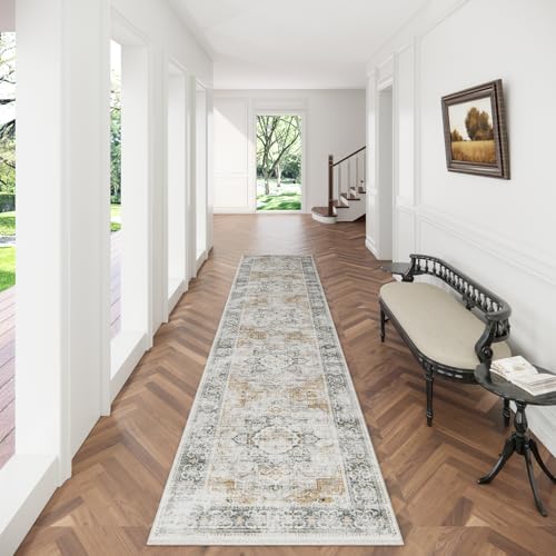 Washable Kitchen Rug Non Slip: 2'x 10' Long Floor Carpet Hallway Runner Rug