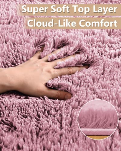 Smiry Area Rugs for Living Room Bedroom 2x3 ft, Fluffy Washable Carpet