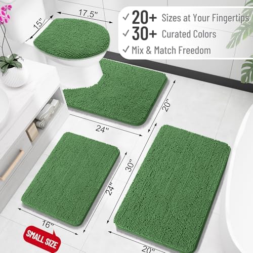 OLANLY Bathroom Runner Rugs 40x24, Extra Soft Absorbent Chenille Bath Rugs