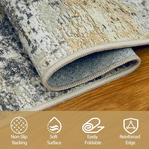Aelenmu 10x14 Area Rugs for Living Room Washable Dining Room Multi Color