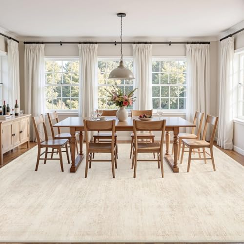 10x14 Area Rugs Living Room: Bedroom Washable Carpet Retro Beige