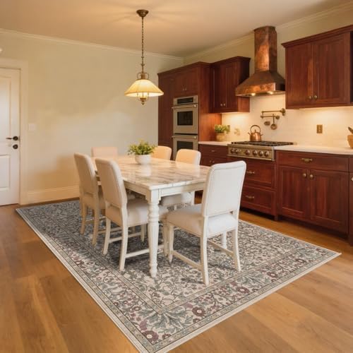 5x7 Washable Area Rugs for Living Room Soft Carpet (Moss)