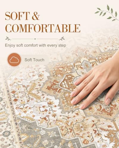 OLANLY 2x7 Washable Runner Rug, Soft Non Slip Carpet for Hallway Kitchen
