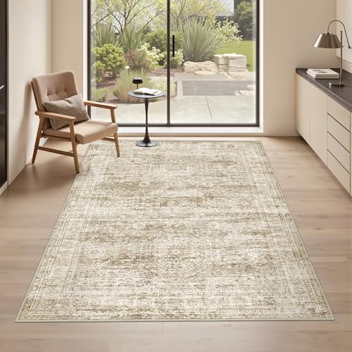 3x5 Rug for Entryway,Washable Area Rug,Brown