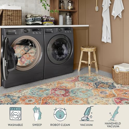 Lahome Washable Rugs for Entryway, 2x3 Kitchen Rugs Non Slip Washable