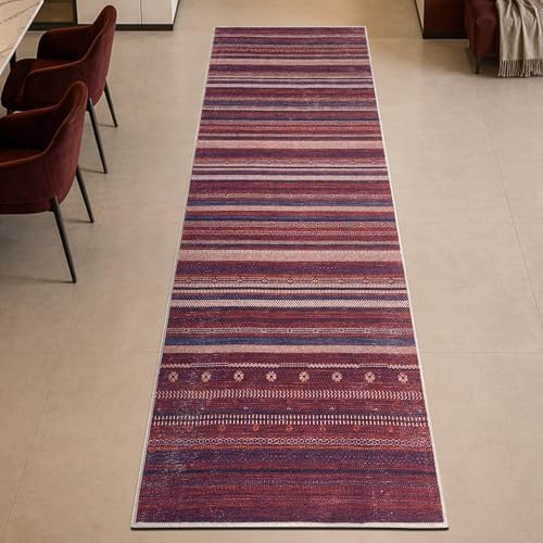 Keen Home Design Vintage Washable Runner Rug, Non-Slip Low Pile, 2x12