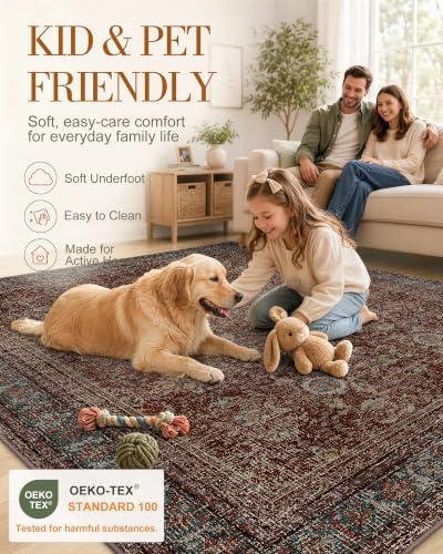 OLANLY 2x3 Washable Small Rug Non Slip Indoor Door Mat for Entryway Bedside